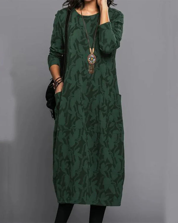 Vestido midi con estampado de camuflaje