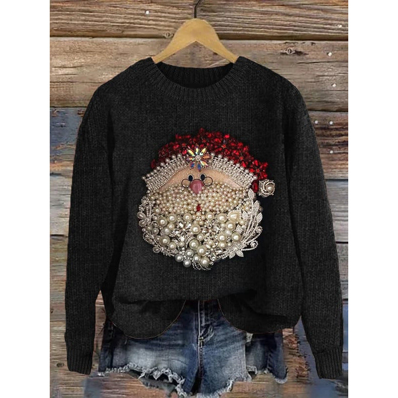 Luxus Verzierter Weihnachtsmann Pullover