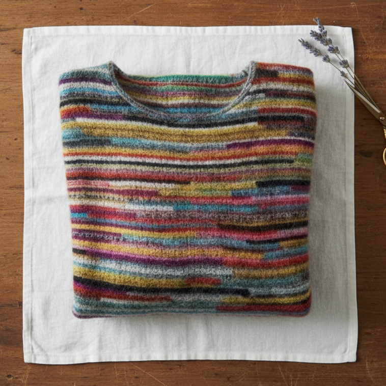 Der Regenbogenstrich Pullover