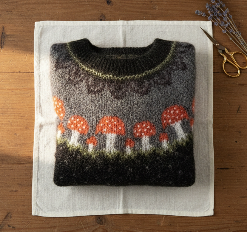 Le Pull Prairie aux Champignons