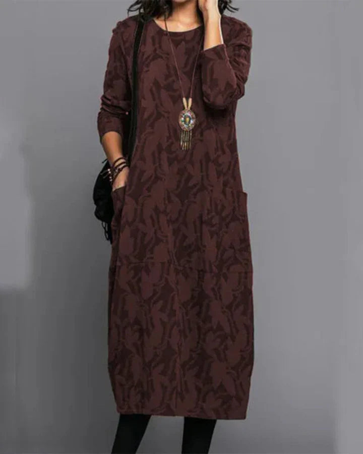 Robe mi-longue à imprimé camouflage