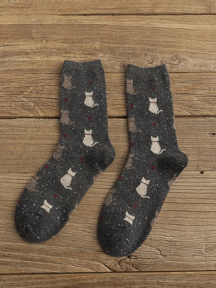 Winter Cat Socks