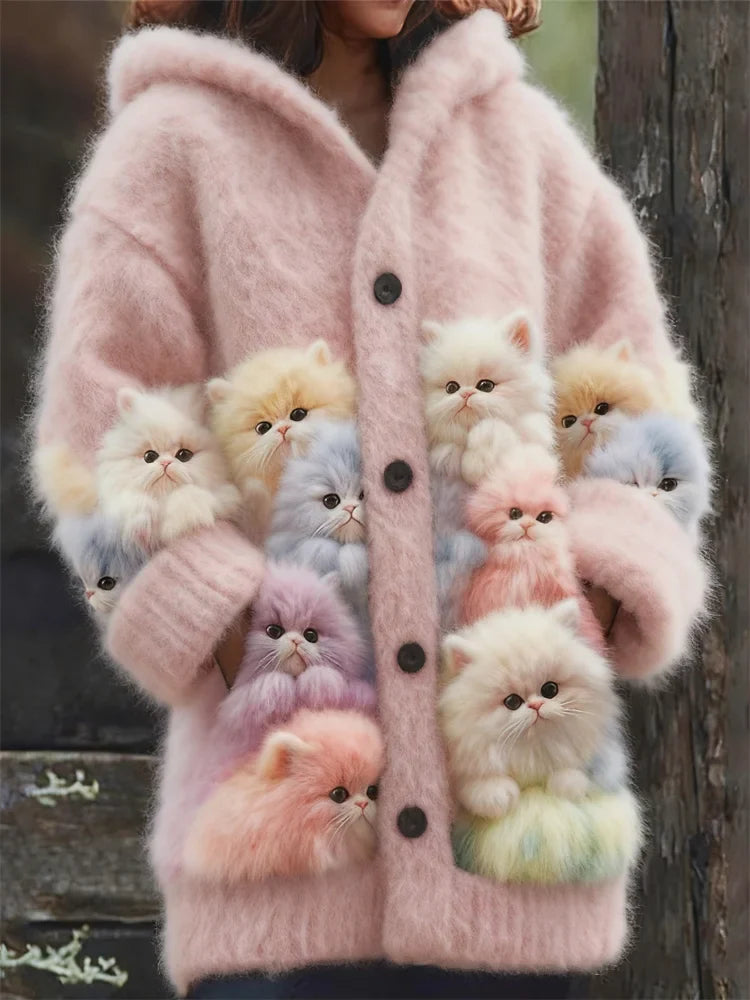 Pastel Kitten Cardigan