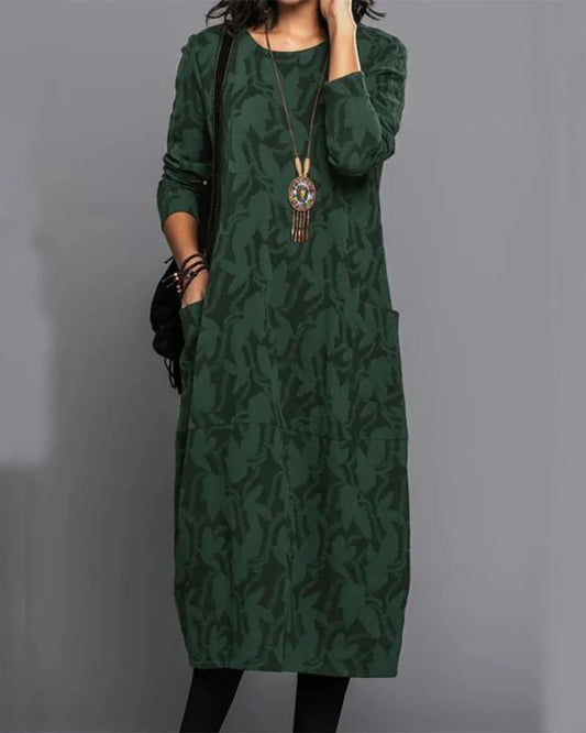 Vestido midi con estampado de camuflaje