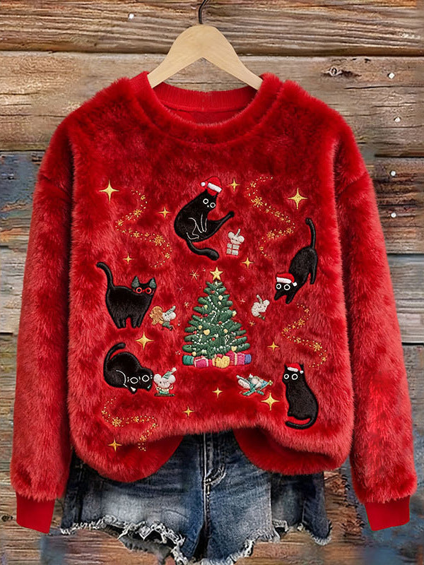 Suéter Navideño para Amantes de los Gatos