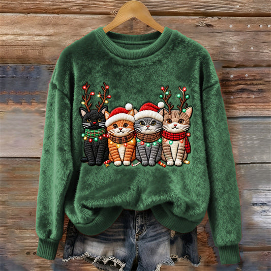 Suéter Navideño con Lindos Gatitos