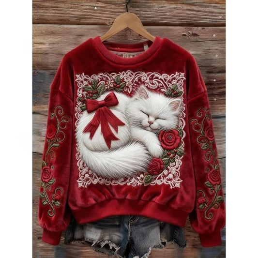 Suéter Navideño Rojo Estilo Vintage