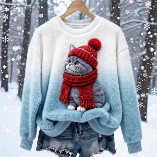 Leuke Wintertrui met Kat