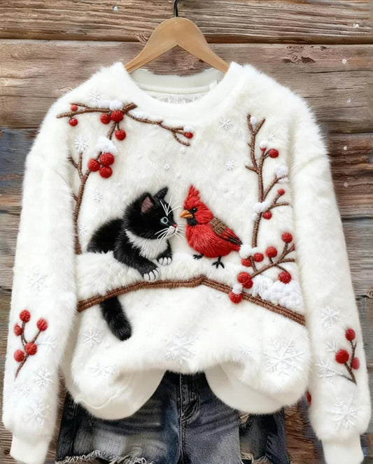 Grazioso Maglione Invernale con Animali