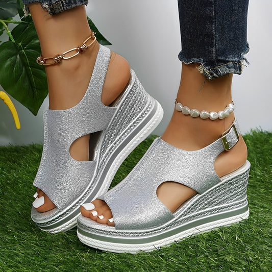 Sandalias con plataforma y cuña