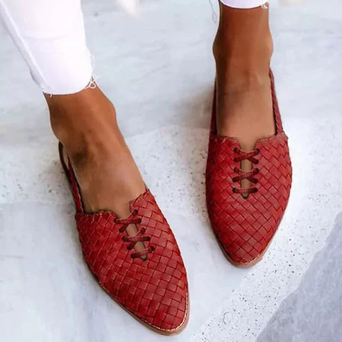 Chaussures plates pointues tissées