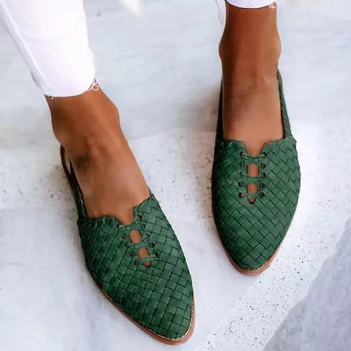 Chaussures plates pointues tissées