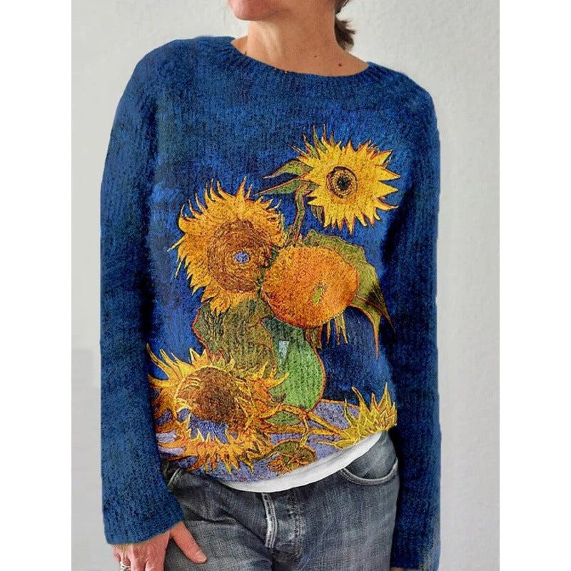 The Crimson Sunflower Sweater