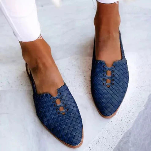 Chaussures plates pointues tissées