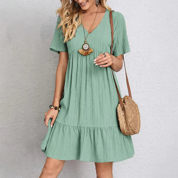 Robe babydoll à plusieurs niveaux