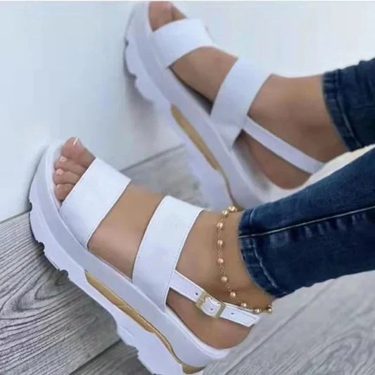 Sandalias con plataforma y doble tira