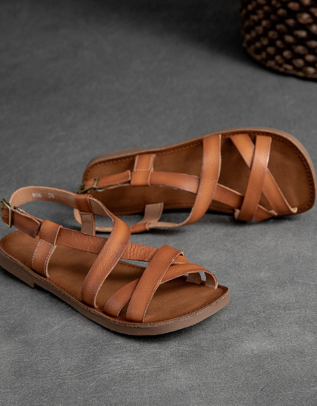 Platte sandalen met bandjes