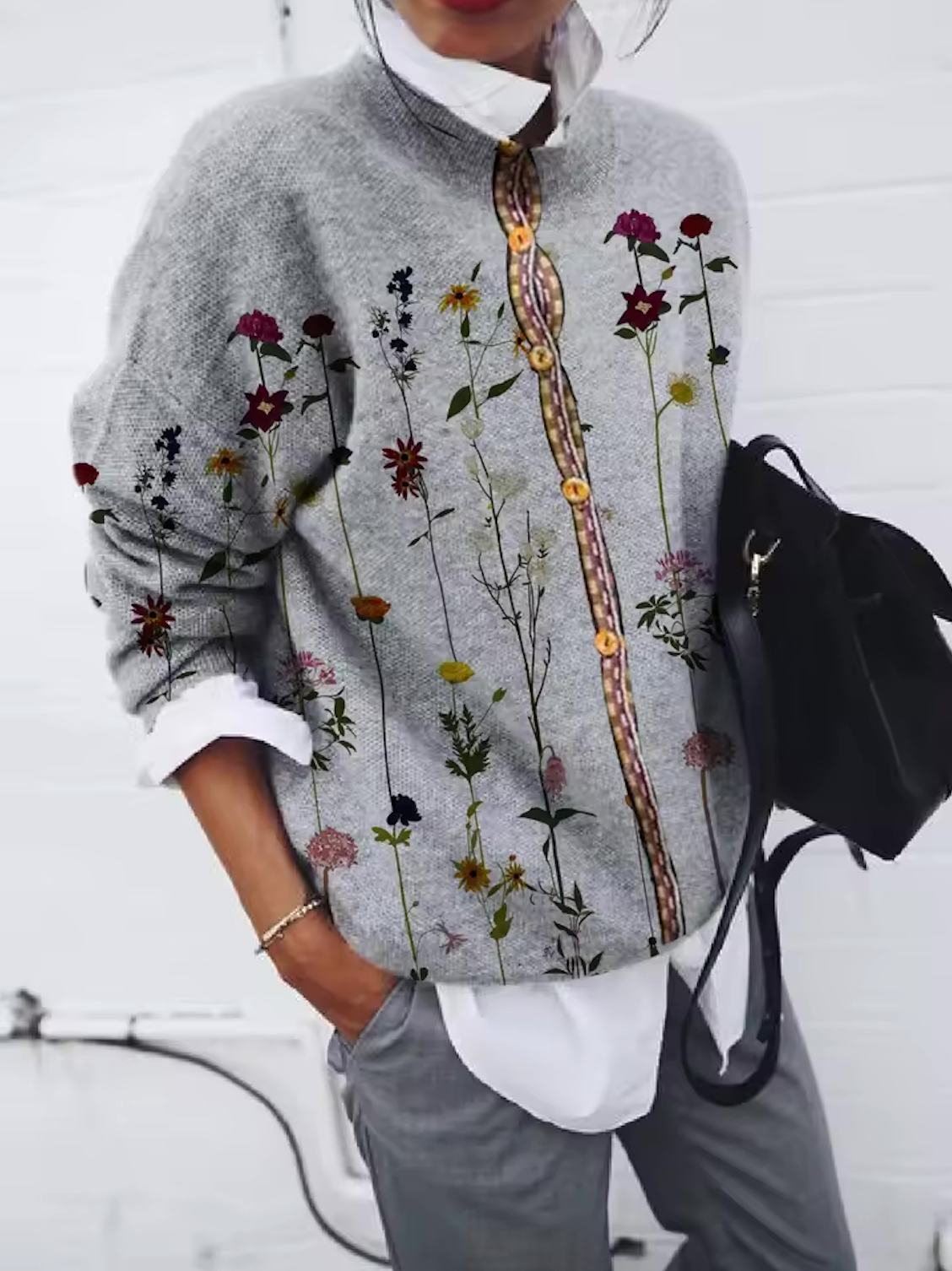 Il Maglione Steli di Fiori Selvatici
