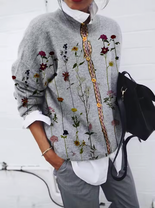 El Suéter Tallos de Flores Silvestres