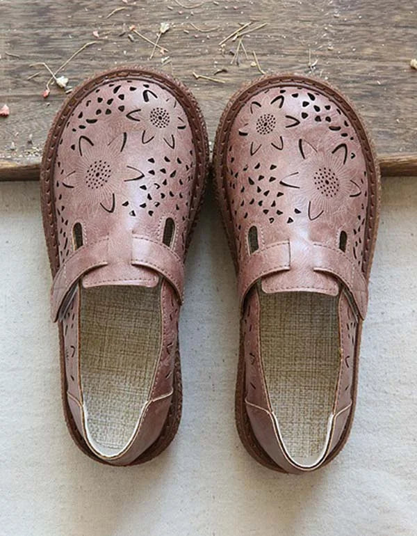 Mocasines perforados florales